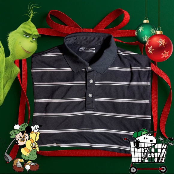 Like New Callaway Men's Black Striped Golf Polo Shirt Large - Picture 6 of 6